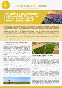 Navigating Compensation
for Renewable Energy Land
Affected by Electricity
Network Installations
