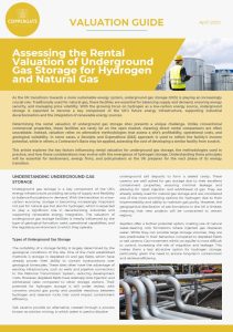 Assessing the Rental Valuation of Underground Gas Storage for Hydrogen and Natural Gas
