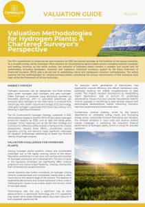 Valuation Methodologies
for Hydrogen Plants: A
Chartered Surveyor's
Perspective